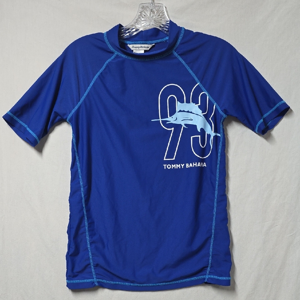 Tommy Bahama Blue Rash Guard Shirt Boys  XL
